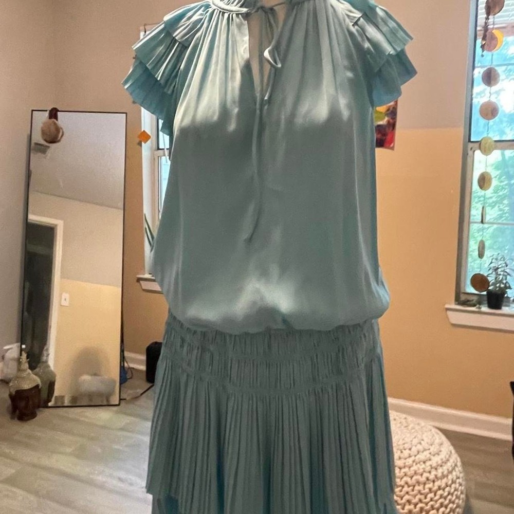 Current Air light blue ruffle dress Coquette Brunch